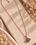 Marquise Evil Eye Charm Necklace