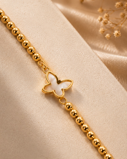 Clover Pearl Charm Bracelet