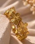 Triple Floral Eternity Band