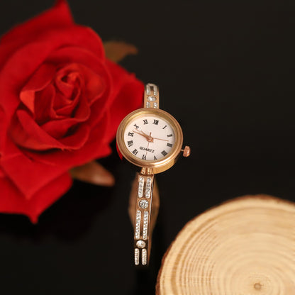 18K Rose Gold PVD Bangle Watch