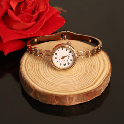 18K Rose Gold PVD Bangle Watch
